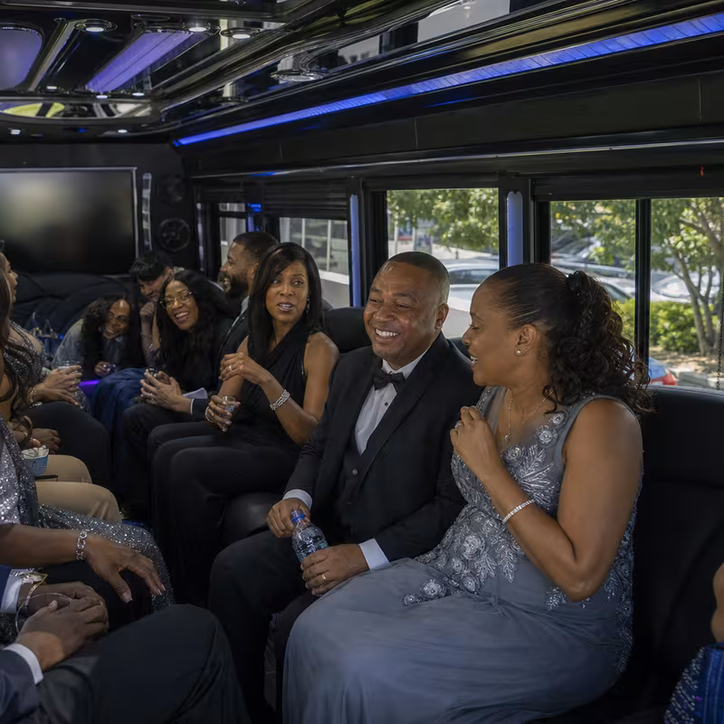 Black Mercedes Sprinter van staged for an Indianapolis Private Event Transportation group